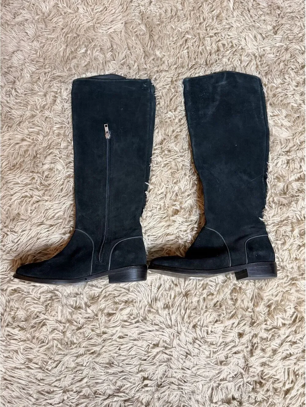 UGG Daley Tall Equestrian Riding Boots Black Suede Knee High Women’s 7.5 NWOB
